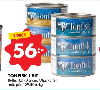 ÖoB Tonfisk i bit erbjuda