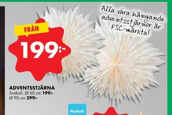 ÖoB Adventsstjärna erbjuda