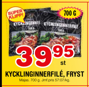 Nya Pulsen Kycklinginnerfilé, fryst erbjuda