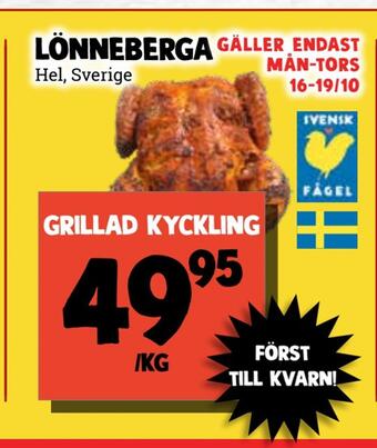 MatArket Grillad kyckling erbjuda
