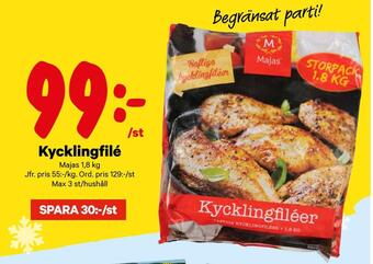 minmatbutik Kycklingfilé erbjuda