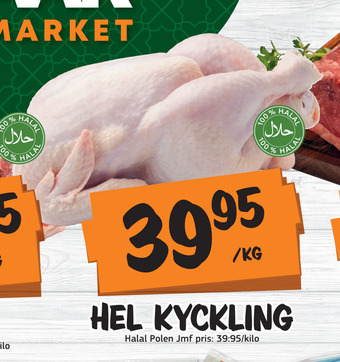 Bazaar Food market Hel kyckling erbjuda