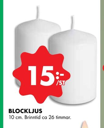 ÖoB Blockljus erbjuda