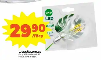 Coop Extra Coop Ljuskällor Led 1-pack erbjuda
