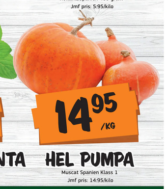 Bazaar Food market Hel pumpa erbjuda