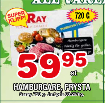 Nya Pulsen Hamburgare, frysta erbjuda