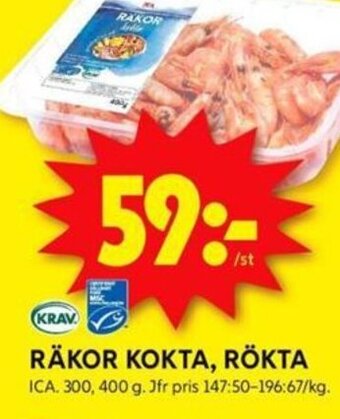 ICA Kvantum RÄKOR KOKTA, RÖKTA erbjuda