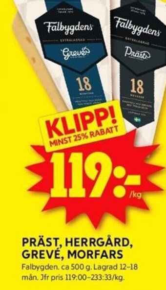 ICA Kvantum PRÄST, HERRGÅRD, GREVE, MORFARS Falbygden erbjuda
