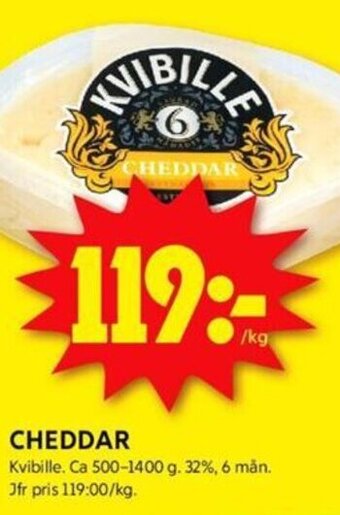 ICA Kvantum CHEDDAR Kvibille erbjuda