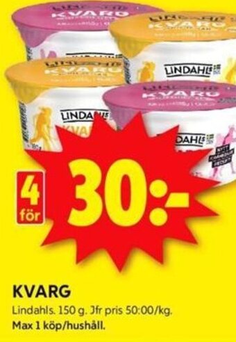 ICA Kvantum KVARG Lindahls erbjuda