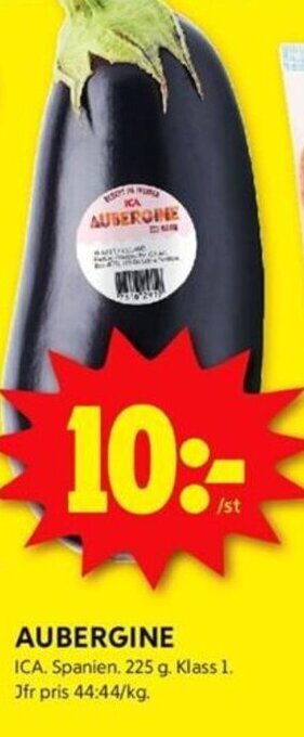 ICA Kvantum AUBERGINE erbjuda