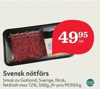 Hemköp Svensk nötfärs 500g erbjuda
