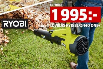 Bauhaus RYOBI LOVBLÅS RY18BLXC-140 ONE+ erbjuda