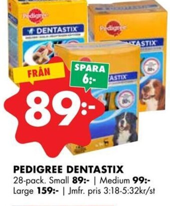 ÖoB PEDIGREE DENTASTIX erbjuda