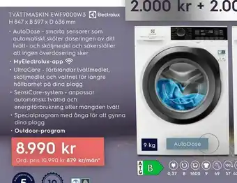 Electrolux Home Tvättmaskin ewf9000w3 h 847 x b 597 x d 636 mm erbjuda