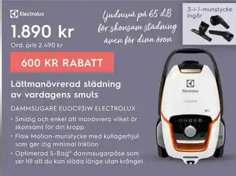 Electrolux Home Dammsugare euoc93iw electrolux erbjuda