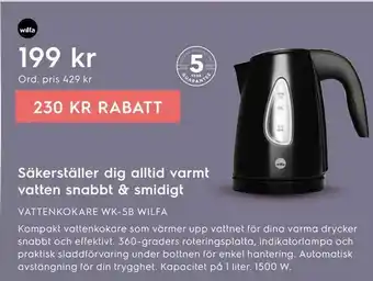 VATTENKOKARE WK-5B WILFA