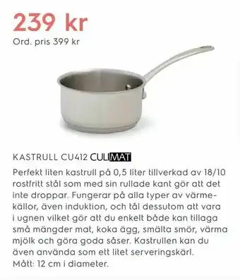Electrolux Home KASTRULL CU412 erbjuda
