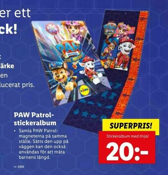 Lidl PAW Patrol stickeralbum erbjuda