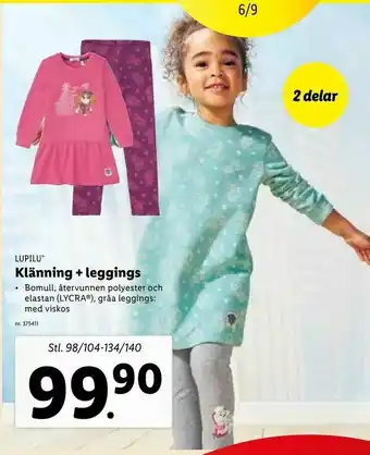 Lidl Klänning + leggings erbjuda