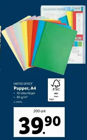 Lidl Papper, A4 erbjuda