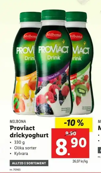 Lidl Proviact drickyoghurt erbjuda