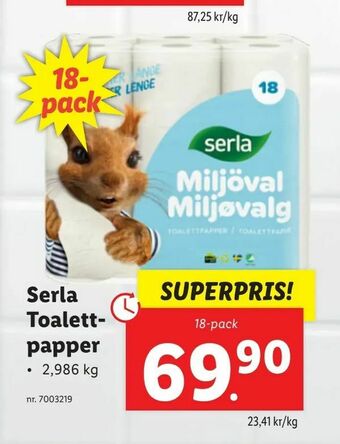 Lidl Serla Toalettpapper erbjuda