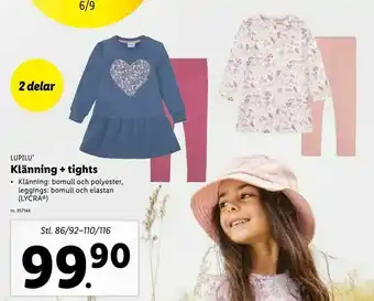 Lidl Klänning + tights erbjuda