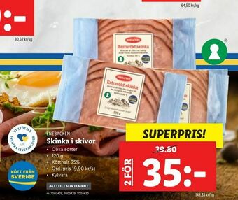 Lidl Skinka i skivor erbjuda