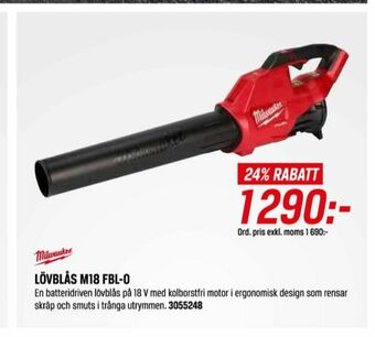 Tools Milwaukee Lövblås erbjuda