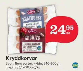 Hemköp Scan Kryddkorvar 240-300g erbjuda