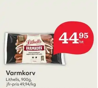 Hemköp Lithells Varmkorv 900g erbjuda