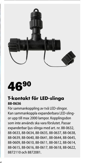 Biltema T-kontakt för led-slinga erbjuda