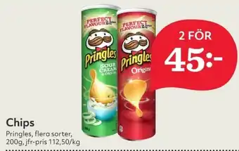 Hemköp Pringles chips 200g erbjuda