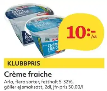Hemköp Arla Crème fraiche 2dl erbjuda