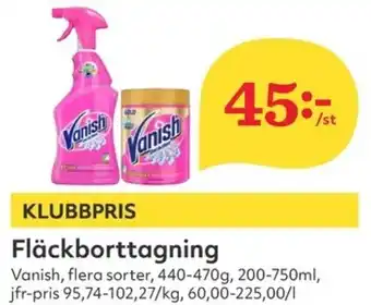 Hemköp Vanish Fläckborttagning 440-470g, 200-750ml erbjuda