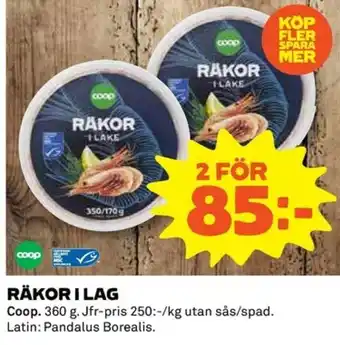 Coop Coop Räkor I Lag 360g erbjuda