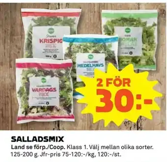 Coop Salladsmix 125-200g erbjuda