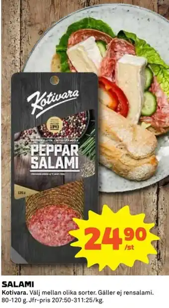 Coop Kotivara Salami 80-120g erbjuda