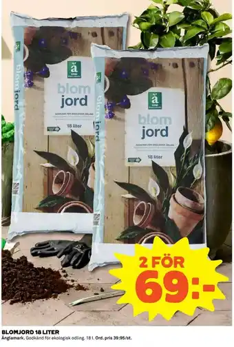 Coop Änglamark Blomjord 18 Liter erbjuda