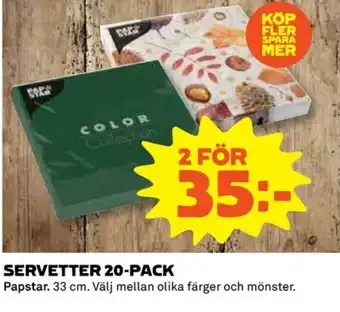 Papstar Servetter 20-pack 33cm