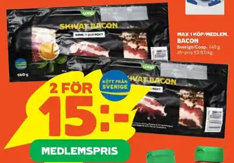 Coop Bacon 140g