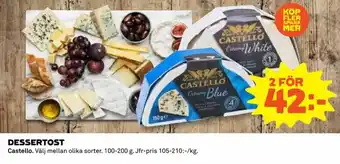 Coop Daglivs Castello Dessertost 100-200g erbjuda