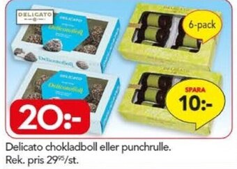 Bo Ohlsson Delicato chokladboll eller punchrulle erbjuda