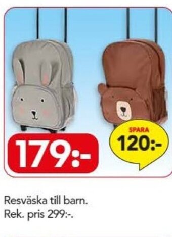 Bo Ohlsson Resväska till barn erbjuda