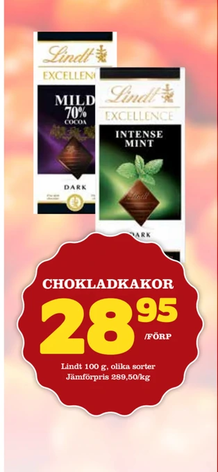 Nya Pulsen Chokladkakor erbjuda
