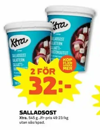 Stora Coop Xtra Salladsost 545g erbjuda