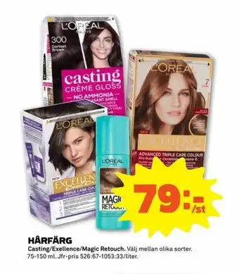 Stora Coop Casting/Excellence/Magic Retouch Hårfärg 75-150ml erbjuda