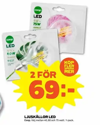 Coop Ljuskällor Led 1-pack