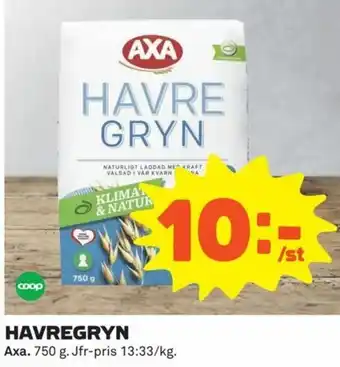 Coop Nära Axa Havregryn 750g erbjuda